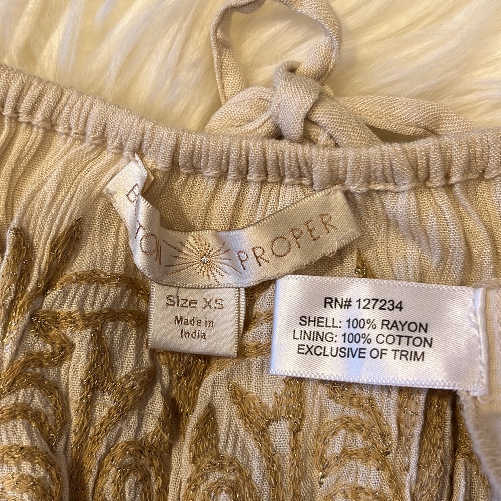 Boston Proper Bamboo Sequin Peasant Maxi Dress - Picture 14 of 15